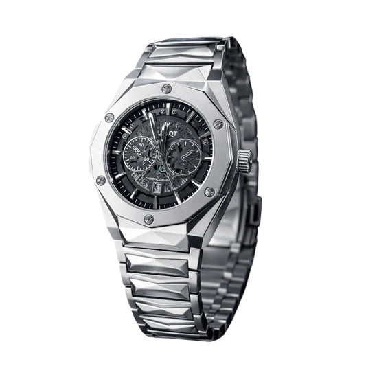 Chronograph Style Stainless Steel Watch